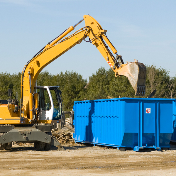 what size residential dumpster rentals are available in JAARS